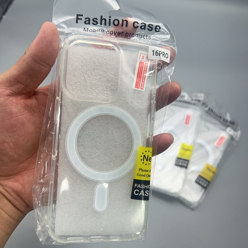 透明磁気吸着ケース Apple 17 Pro Max対応 アクリル iPhone 16 Pro 携帯電話ケース 15 ソフトエッジ ハードバック|undefined