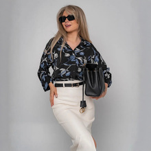 欧美跨境2025秋季热销款时尚正式办公室俄罗斯常规款女式衬衫外贸