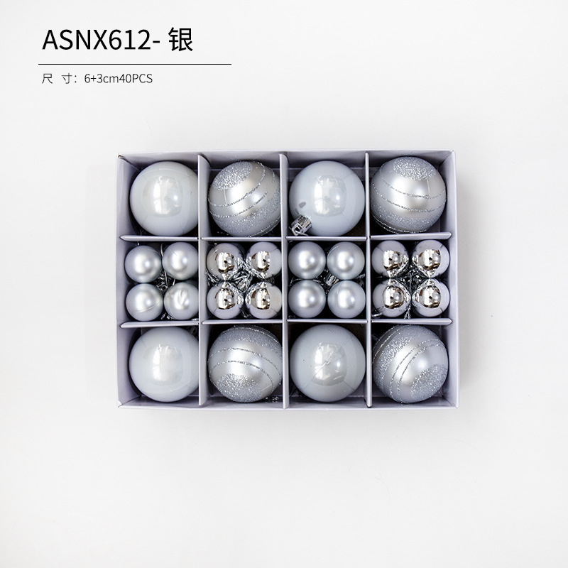 Bola de Navidad árbol de Navidad adornos de decoración colgante de bola de colores accesorios de material de Navidad DIY decoración de Navidad al por mayor