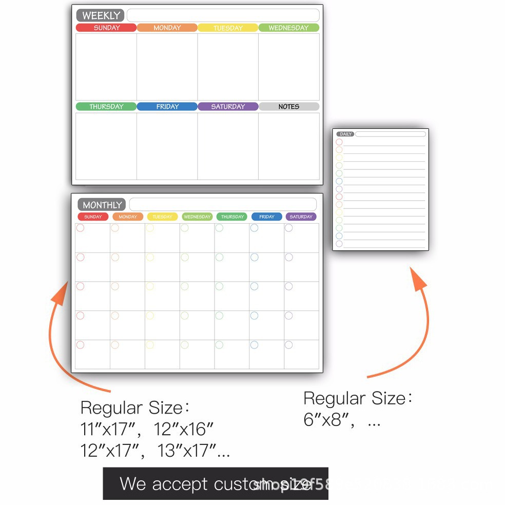 Refrigerador magnético calendario mensaje pegatina traje