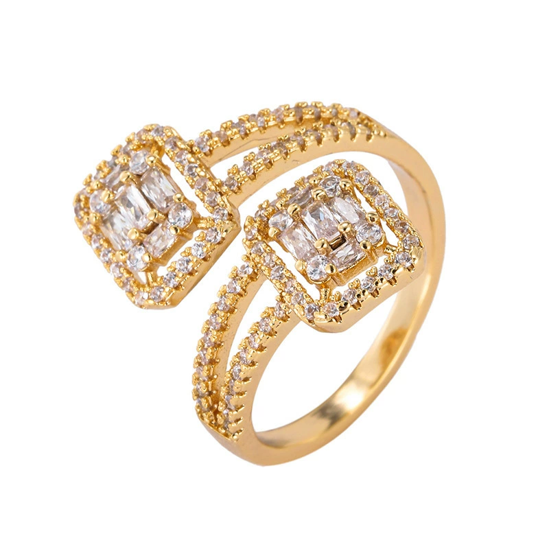 Квадратное кольцо, аксессуар, стиль европейский, инкрустировано diamonds?