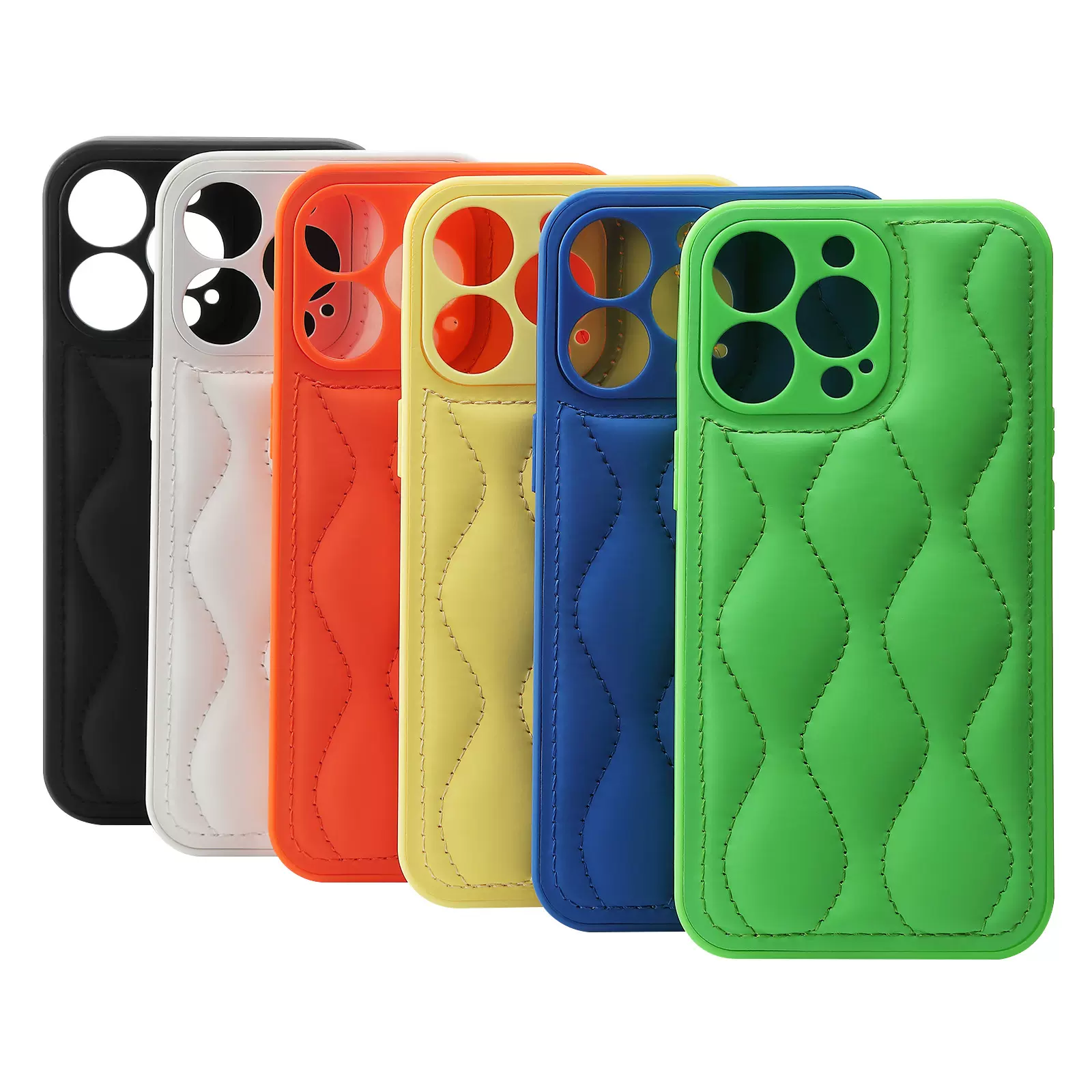 PU皮革羽绒服手机外壳iphone 17 pro max 充绵保护皮套现货产品