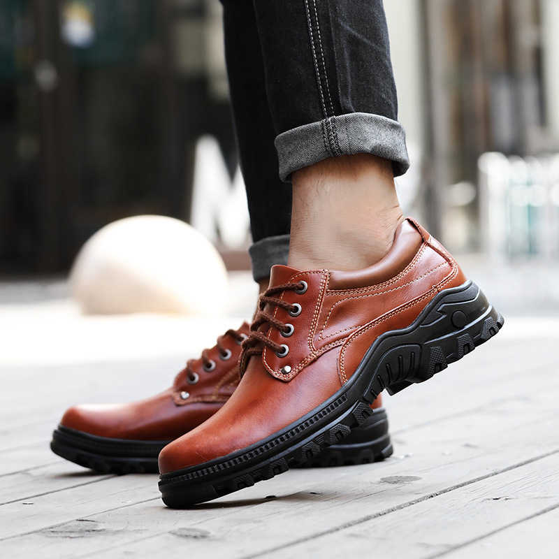 Leather Shoes Men's Leather Large Size Men's Outdoor Shoes Casual Leather Shoes Hiking Shoes_vogvips.com