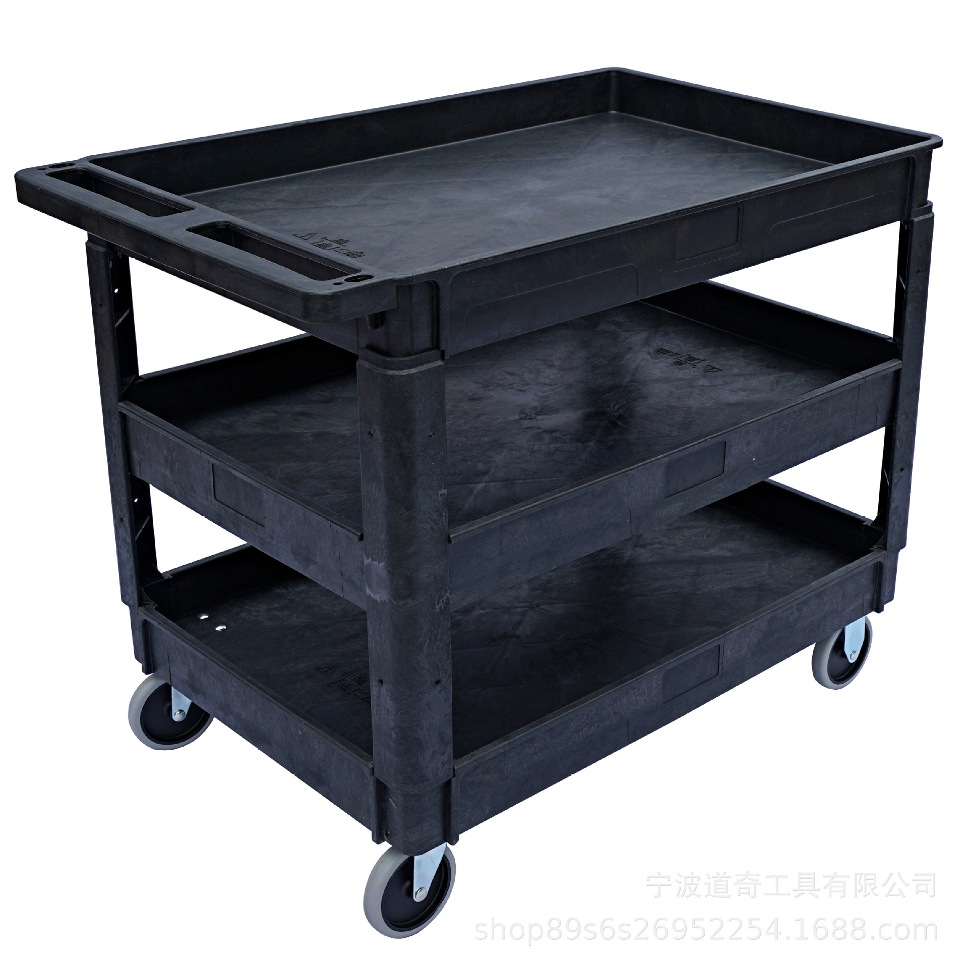 物流工具车三层移动手推车大容量大载重万向轮整理收纳置物架搬运