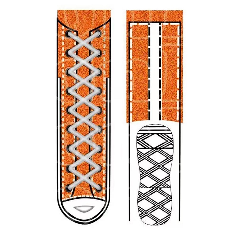 Calcetines calientes de chanclas de comercio exterior transfronterizo TEMU 3D impresión tridimensional calcetines divertidos uñas zapatos de lona calcetines de uñas