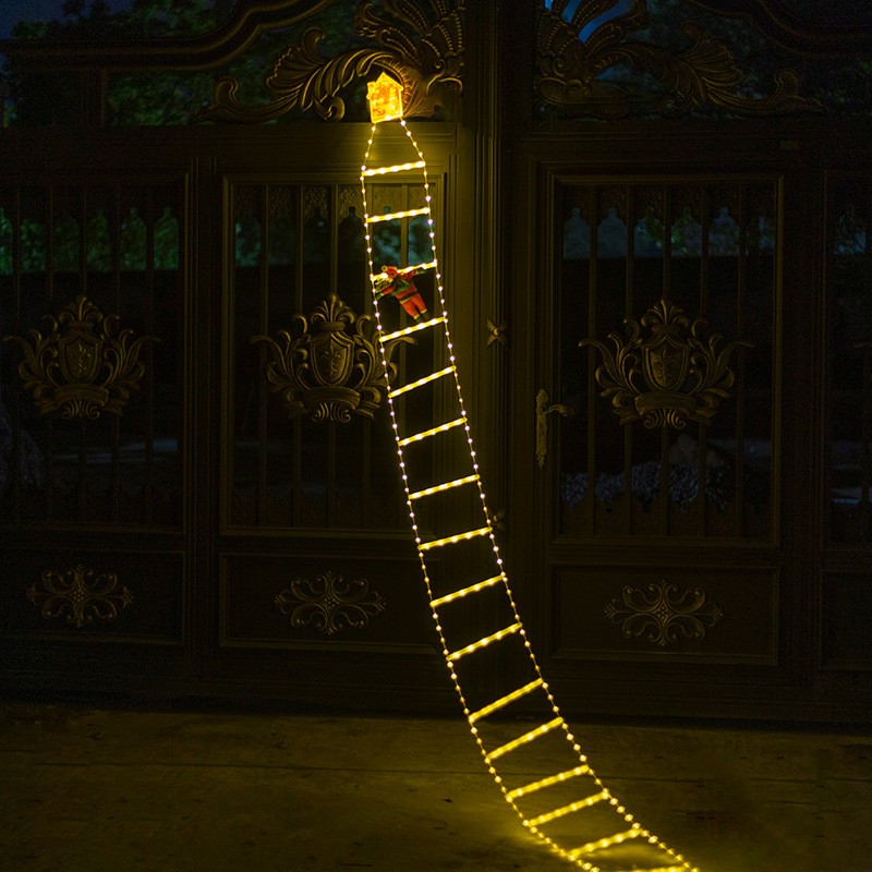 Lumières de Noël Lumières d'escalier de Noël Guirlande lumineuse d'escalier du Père Noël Décoration intérieure et extérieure des vacances de Noël Nouvelles lumières créatives_voghion.com