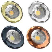 水晶筒灯LED嵌入式3W射灯6/7.5/8公分天花灯客厅家用变色牛眼洞灯