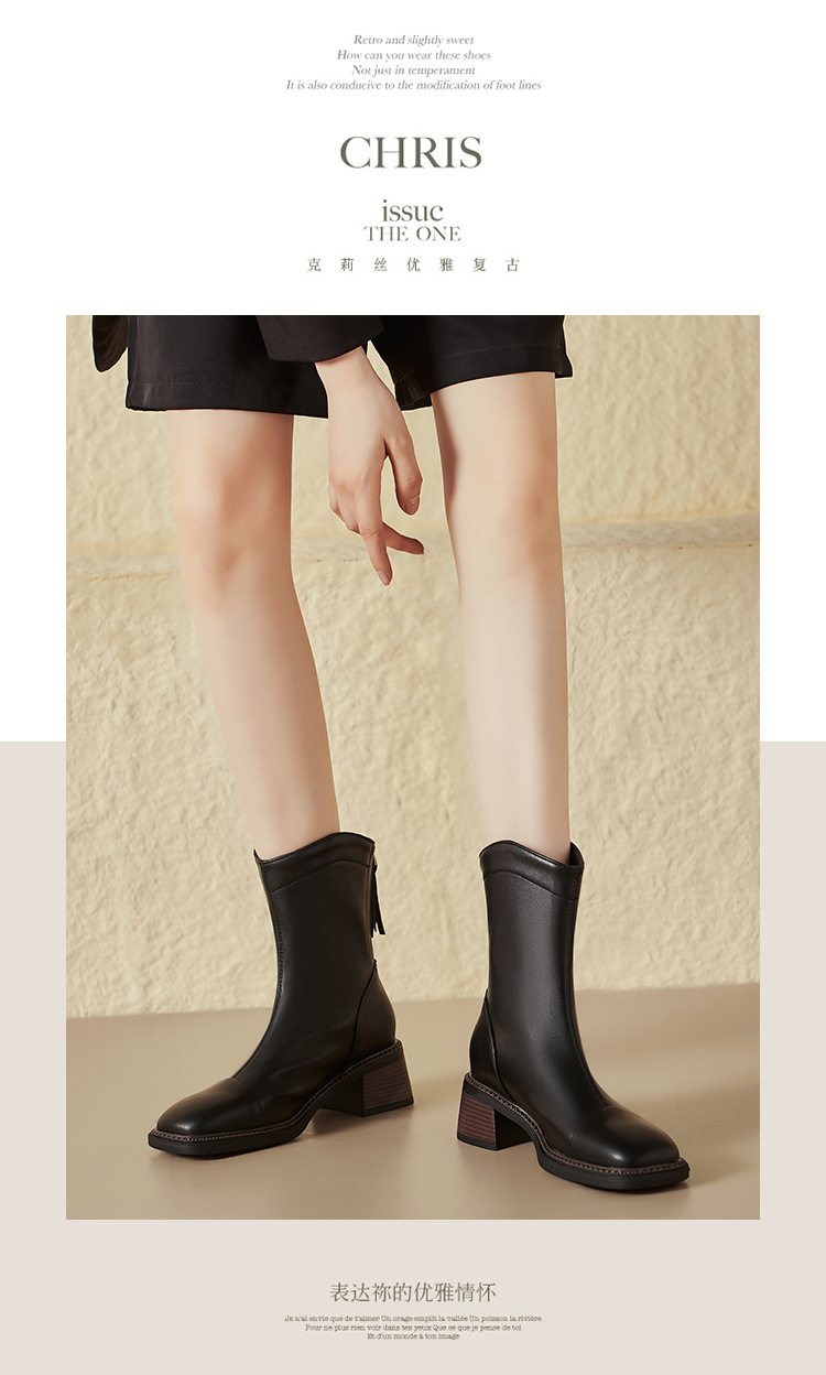 E2620 1020K GIÀY BOOT CỔ THẤP NỮ CHETDRC BIG SIZE NGOẠI CỠ GÓT VUÔNG MÙA XUÂN THU ĐÔNG GIÀY DÉP NỮ G03 SẢN PHẨM MỚI
