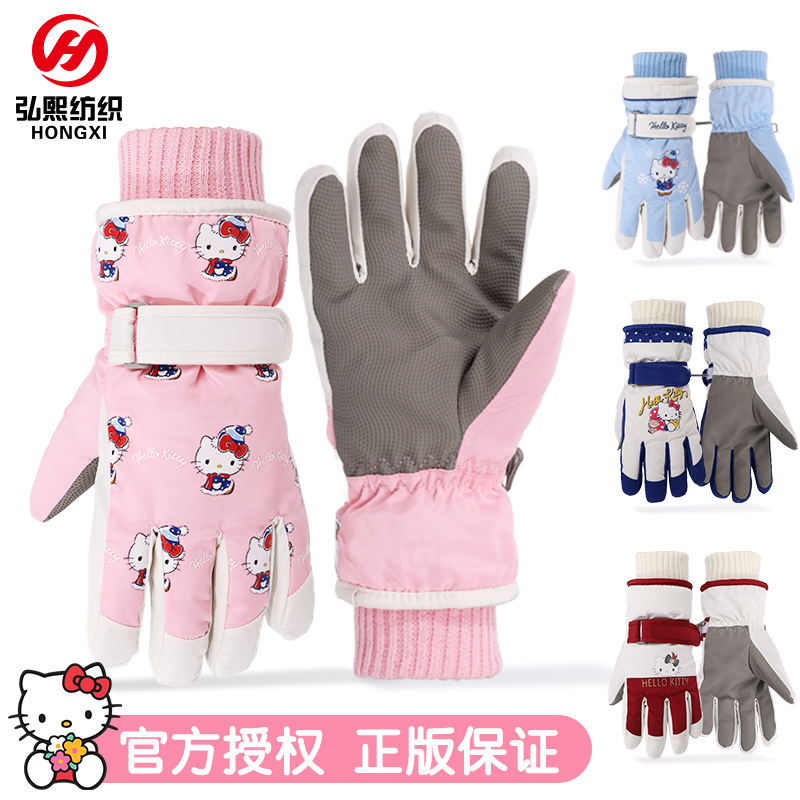 Warm ski gloves