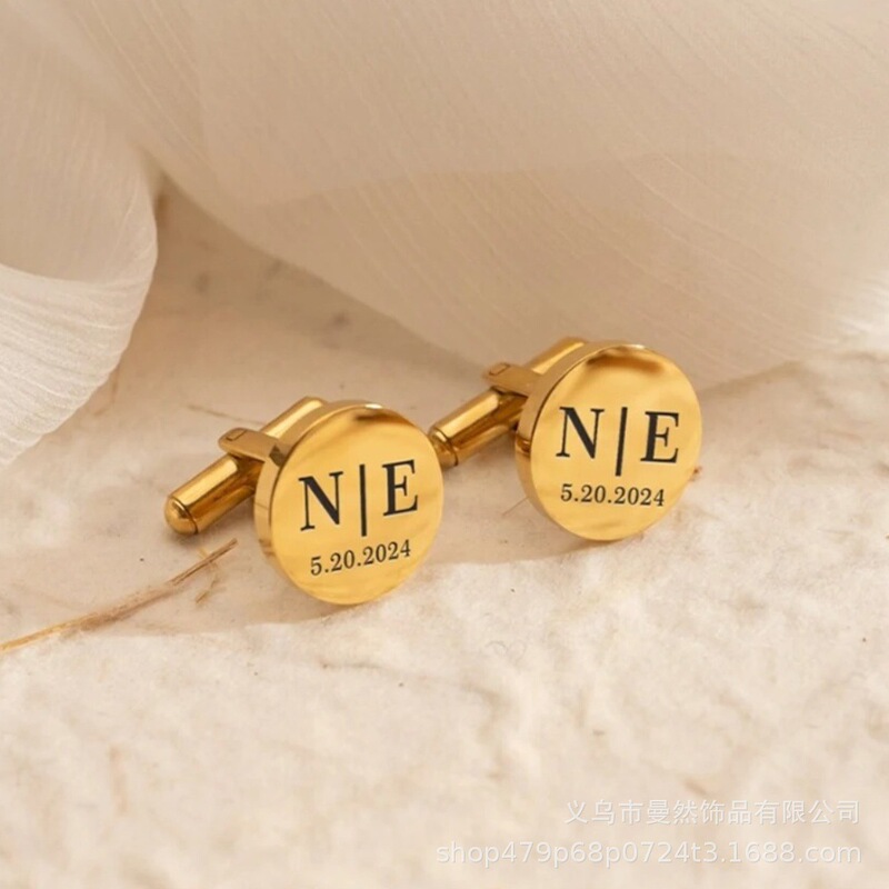 DIY French Suit Cufflinks Stainless Steel Blank Engravingable Cufflinks Creative Simple Men's and Women's Clothing Shirt Decoration DIY French Suit Cufflinks Stainless Steel Blank Engravingable Cufflinks Creative Simple Men's and Women's Clothing Shirt Decoration