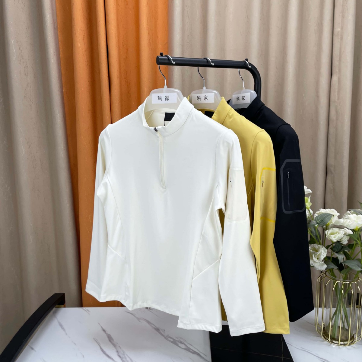 Kojia store's same style Korean casual long-sleeve sweatshirt, small tree design, quick-drying athletic and fitness wear, suitable for autumn and winter running for women