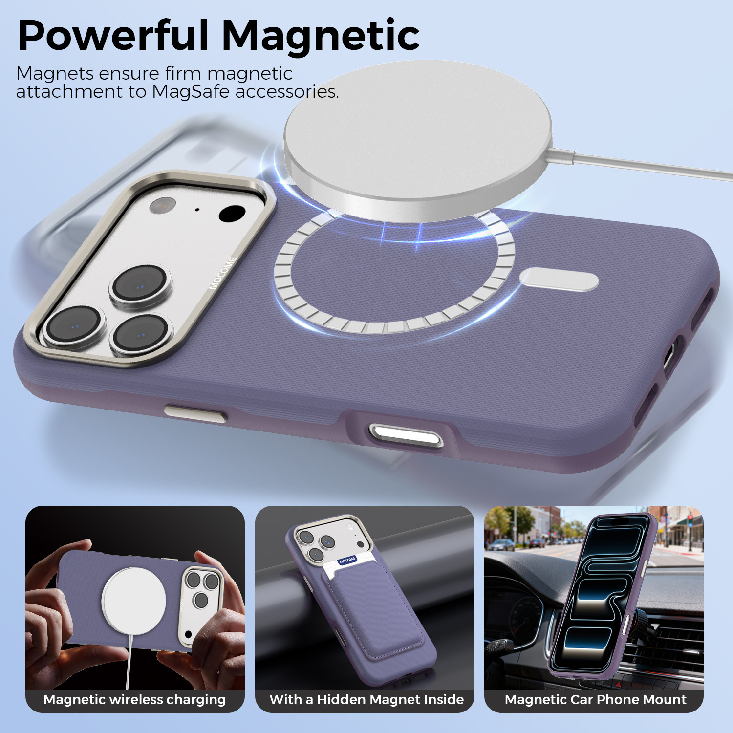 Ốp lưng điện thoại từ tính công nghệ vải dệt cho iPhone 17, 16 Pro Max, 15 — Cam, Xanh dương, Đen, Xanh lá chi tiết 13