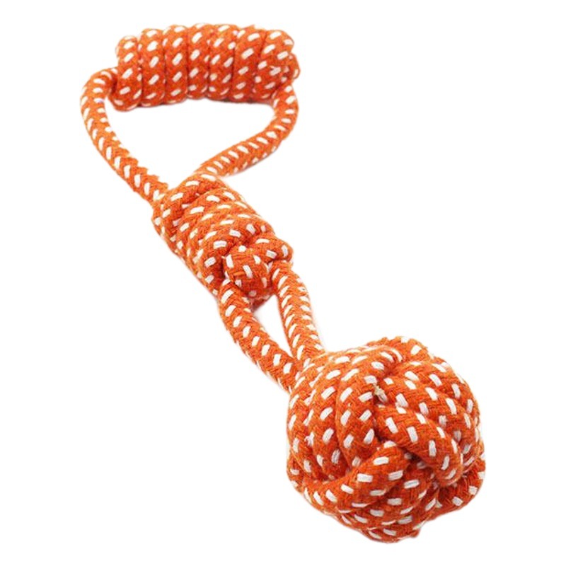 Juguete para mascotas perro pulsera bola cuerda de algodón tejida perro juguete bola nudo juguete molar perro suministros de entrenamiento