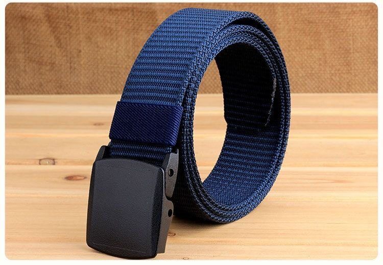 Men's Canvas Belt Student Military Training Sports Tactical Belt Outdoor Work Pants Versatile Thick Fabric Belt Cross-border Wholesale