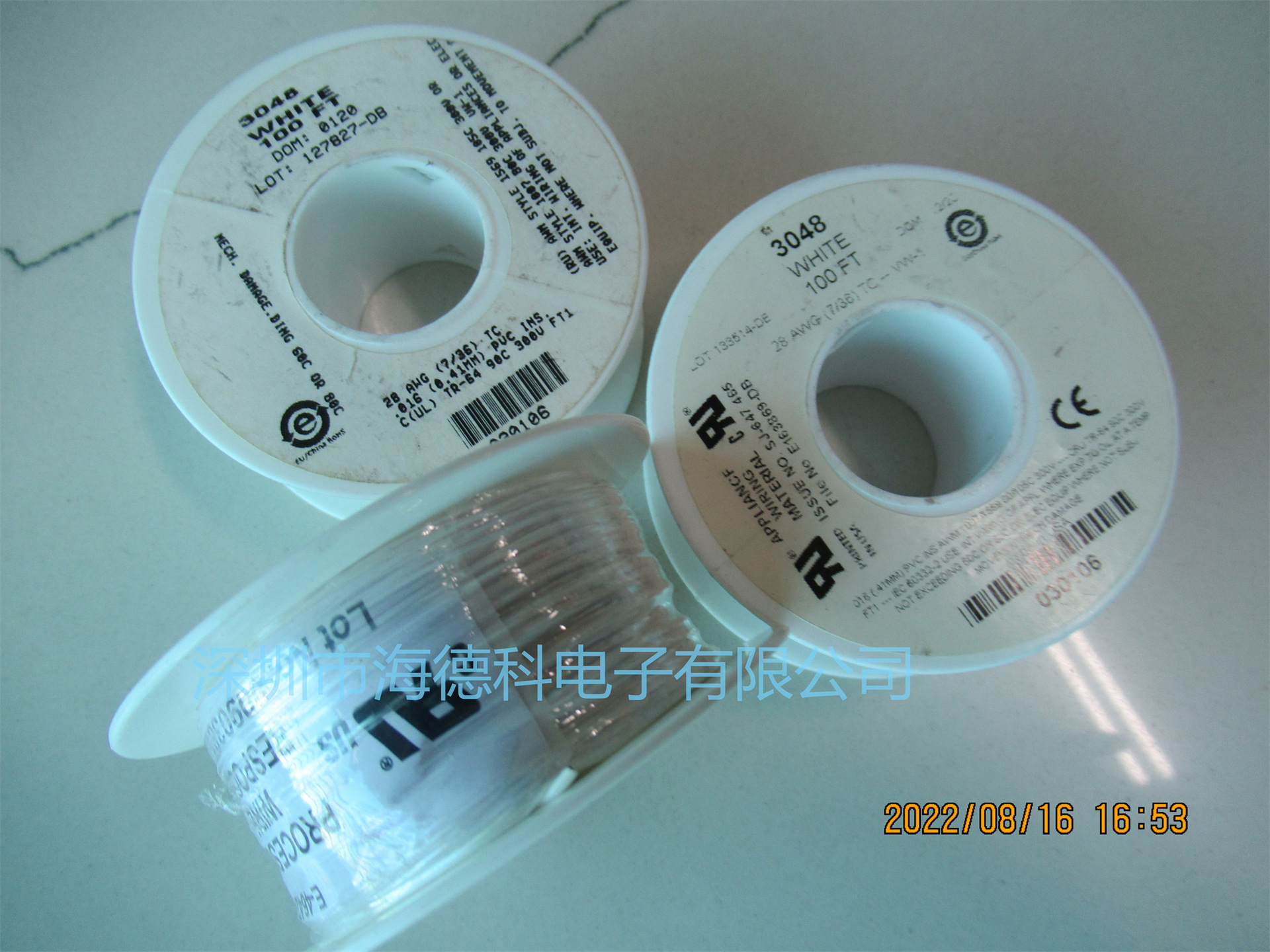 海德科电子 MIL-DTL-16878/4 Alphawire5853 GR005 PTFE铁氟龙电