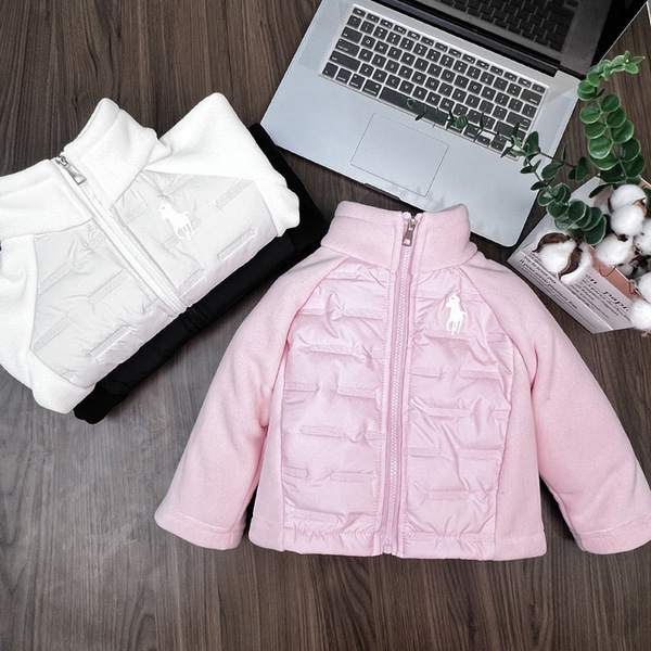 Children's fleece keep warm demi-season quilted down jacket for men…