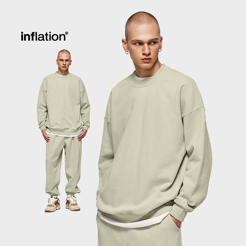 Мужская одежда Jie Zhan | 460 г бархатная толстовка Aochuang с круглым вырезом, весна 2025, модный брендовый свободный повседневный топ для мужчин