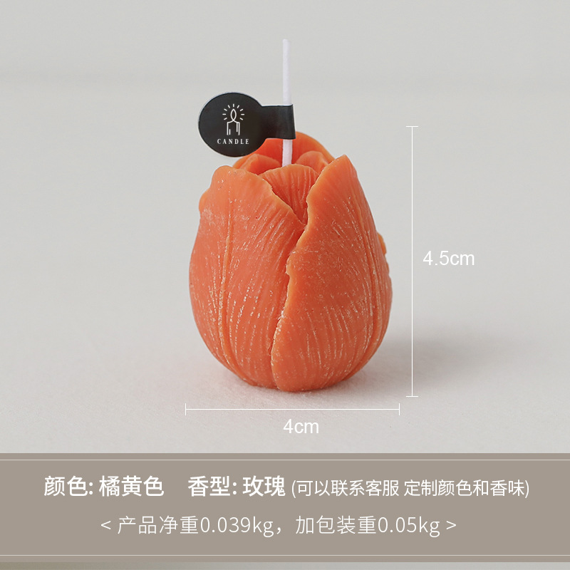 Tulipán aromaterapia vela mano regalo hecho a mano regalo creativo decoración Día DE LA Madre forma de la flor vela al por mayor