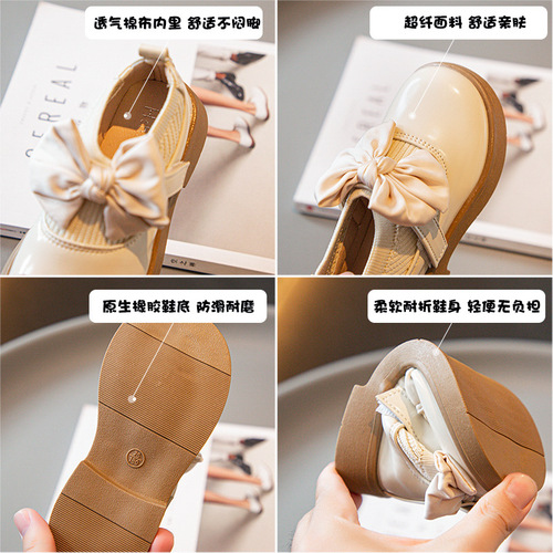 Children's Butterfly Bow Soft Sole Cotton Boots New Style Ankle Shoes for Girls, Suitable for Middle and Large Children and Students