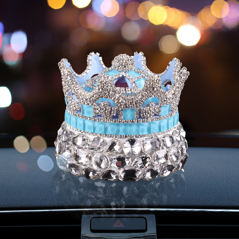 Diamond Crown Car Perfume Sleeve Accessories for Women Accessories for Cars Fragrance Glass Fresh