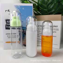 定制可定制100ml/120ml/150ml精华乳液按压式分装瓶PET塑料护肤品