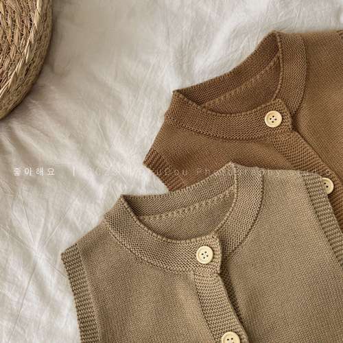  Spring New Style Children's Versatile Vest Forest System Loose Cardigan Outerwear Stylish Unisex Upgraded Top for Layering Trendy