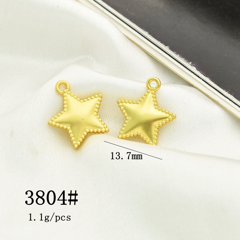 10 Pcs/package Simple Style Star Alloy Plating Pendant Jewelry Accessories display picture 8