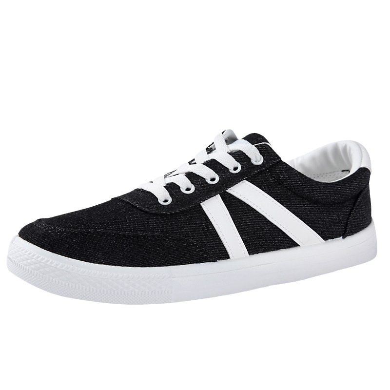 Zapatillas bajas cómodas y transpirables con cordones, estilo deportivo, de lona casual, zapatillas de alta gama estilo coreano para exteriores, al por mayor.