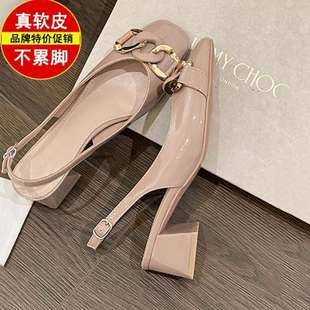 Square Toe Dopamine Sandals Fairy 2025 New Summer French High-End Niche Metal High Heels