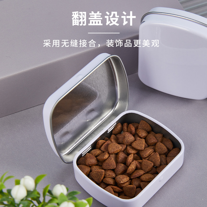 迷你铁盒空盒小U盘首饰金属包装连体翻盖盒 糖果收纳空盒铁盒银色