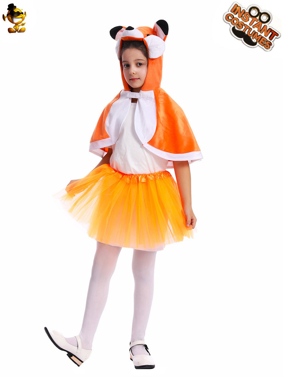 Fox búho conejo ciervos capa falda de los niños etapa juego traje Halloween carnaval partido