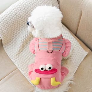 Dog Clothes Spring & Fall Style with Traction Buckle Overalls Pet Bichon Teddy West Highland Maltese Four-Legged Clothing