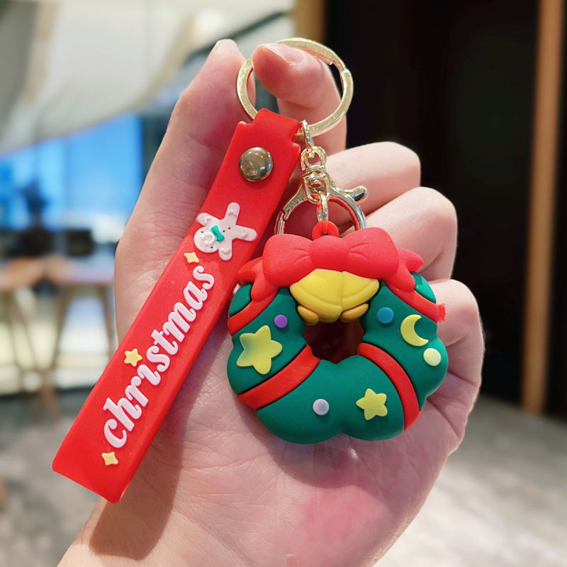 古典的なサンタクロースのキーホルダークロスボーダーストラップバッグアクセサリー自動車チェーン小商品カップル小プレゼント卸売り|undefined