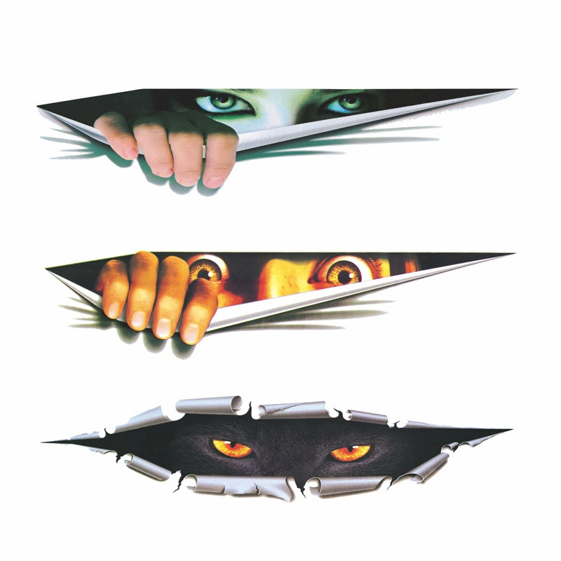 Автомобиль 3D стерео Peek Автомобильная наклейка красота Черная пантера мужские глаза моделирование реалистичные подглядывающие кузова автомобиля царапины Персонализированная наклейка