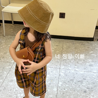 Ins Korean web celebrity with South Korea version of western style restoring ancient ways children boys girls small chest pocket bag accessories bags