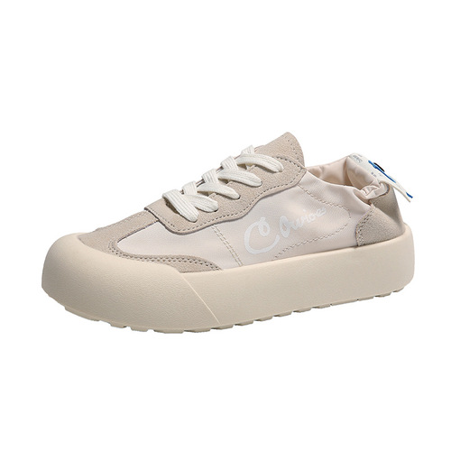 Summer New Breathable White Shoes Casual Big Toe Shoes Versatile Korean Style Sneakers Thick Soled Platform Shoes Women R618