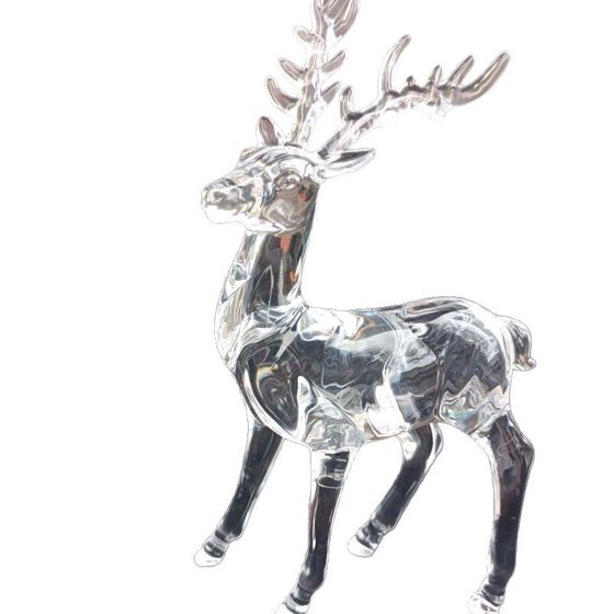 New Transparent Acrylic Elk Ornaments Cross-border Christmas Decoration Gift Hanging Hot Selling Home Living Room Deer Pendant