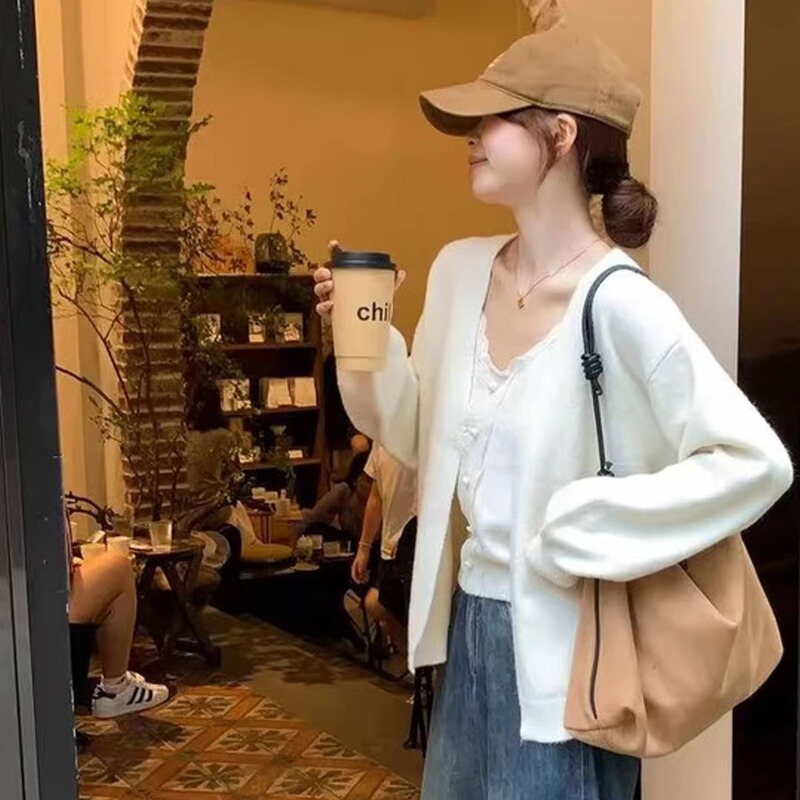 小香风针织套装女2025新款早秋季紫色毛衣外套开衫吊带背心两件套|undefined