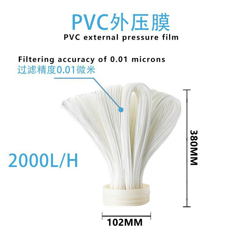 2000L modelo estándar (película de PVC) elemento de filtro horizontal