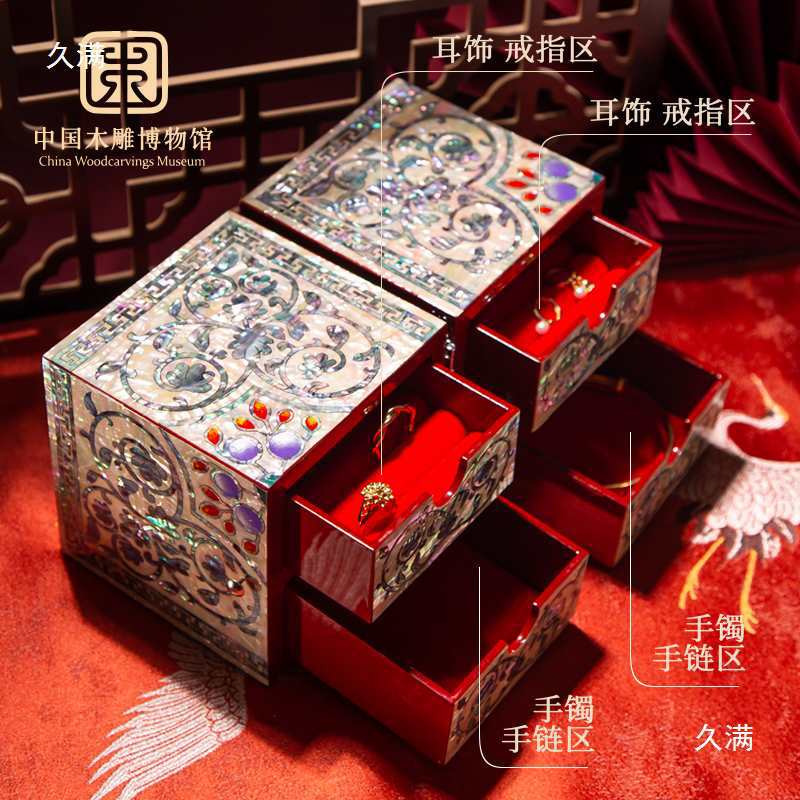 Storage system, makeup box, storage box, Chinese style, Birthday gift