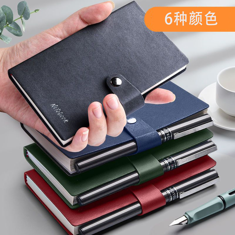 Retro de cuero simple pequeño portátil práctico A7 libro de bolsillo portátil Mini estudiante de cuero suave cuaderno de tamaño pequeño