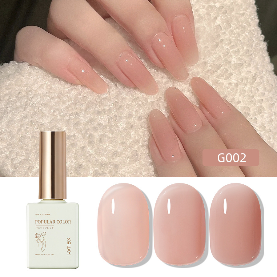 Solid color new white nail polish gel naked through nail shop special high nail polish lasting firm factory wholesale