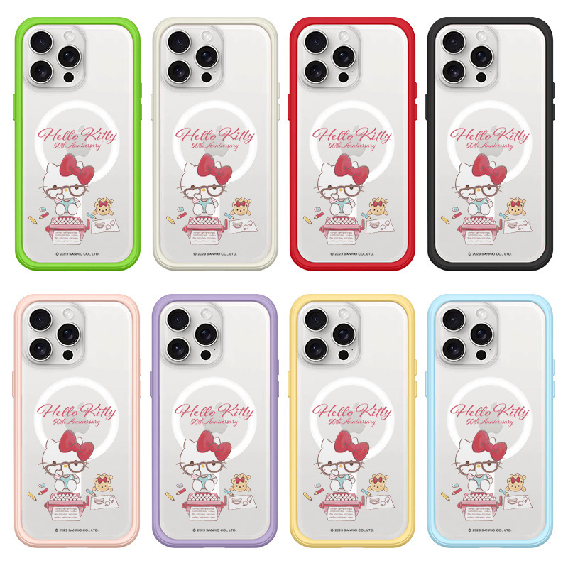 Rhino Shield Magnetic Iphone16Pro Max Mobile Phone Case Back Panel Two-In-One 15P Cartoon 14 Painting Cat 13