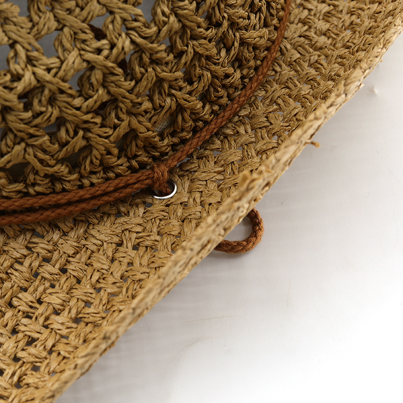Unisex Retro Western Cowboy Straw Hat For Beach And Outdoor Travel_voghion.com