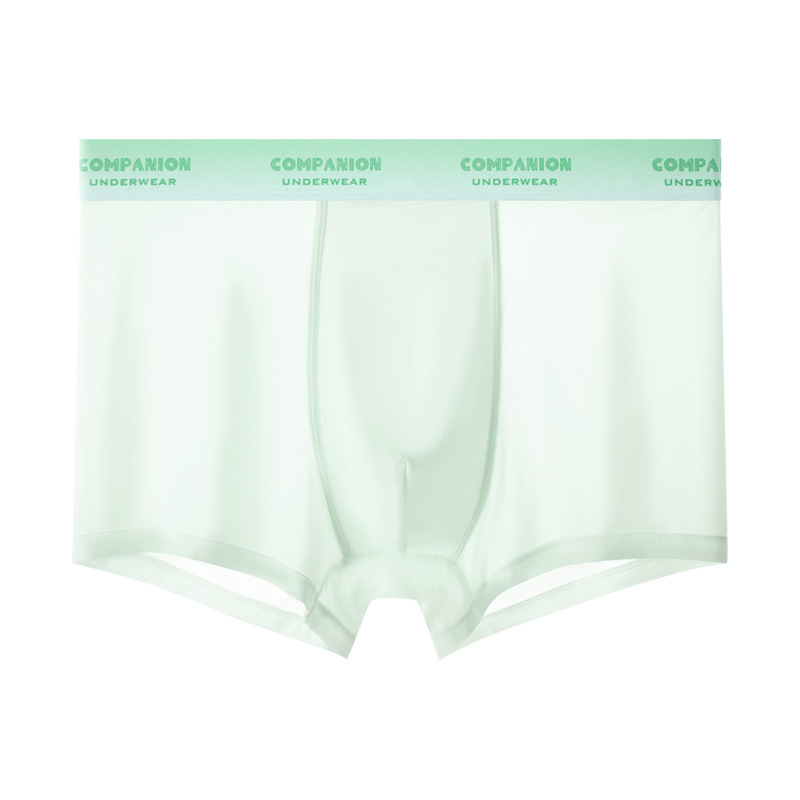 Ropa interior para hombres, pantalones bóxers antibacterianos de seda de hielo, pantalones cortos bóxer transpirables delgados de verano para hombres, ropa interior sin costuras para hombres