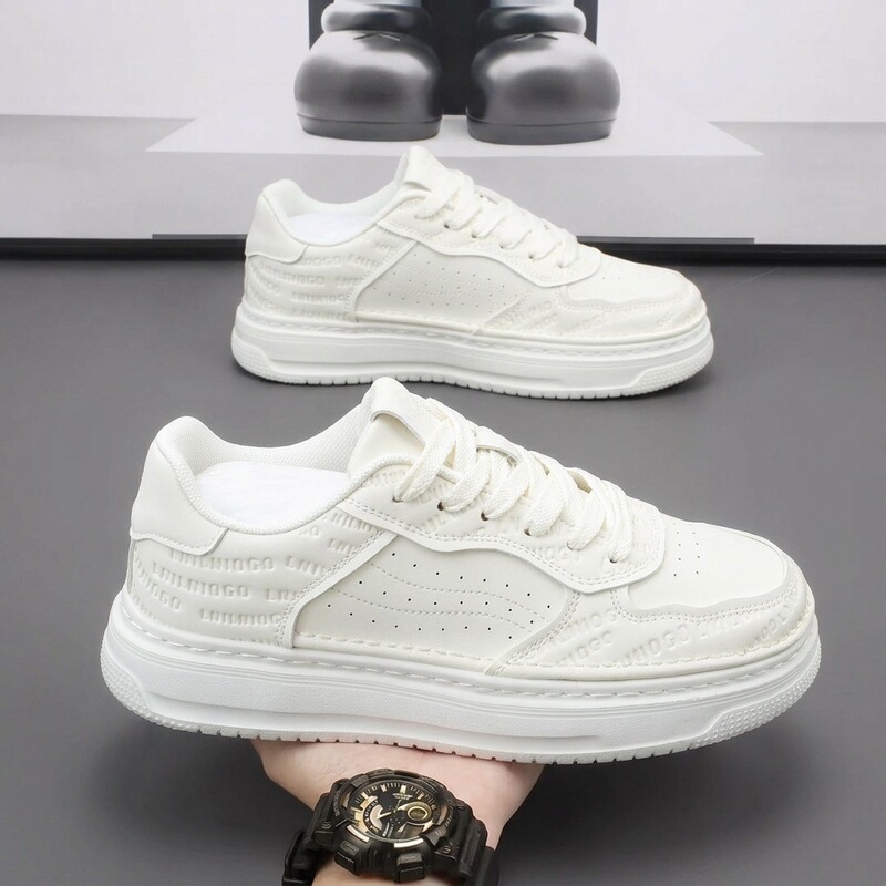 Fashionable Men's Shoes, Korean Style, Versatile, Simple, Thick-Soled Casual Sneakers, Lightweight Soft-Soled Low-Top Trendy Sports Shoes for Men Fashionable Men's Shoes, Korean Style, Versatile, Simple, Thick-Soled Casual Sneakers, Lightweight Soft-Soled Low-Top Trendy Sports Shoes for Men