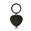 Multicoloured metal keychain heart shaped engraved, custom made, Birthday gift