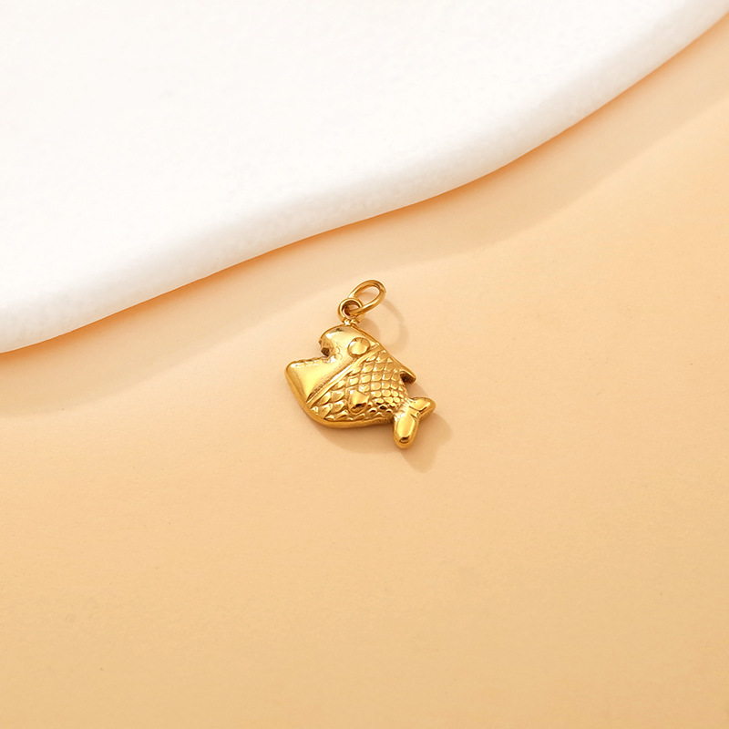 Accesorios de joyería de acero de titanio Serie de vida marina Concha Concha Estrella de mar Tortuga Collar de bricolaje Accesorios de pulsera colgante