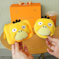 Creative New Design Duck Headphone Bag Card Bag Hook Decor for Children Money Purse Phone Toy Trendy Plain Color Gift