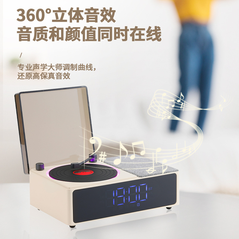 源头厂家新款私模创意CD转盘蓝牙音响多功能便携式户桌外蓝牙音箱|undefined